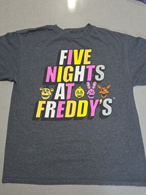 Graphic Tee - Charcoal with Neon Print